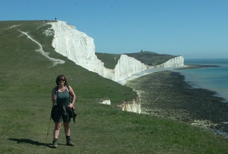 above Cuckmere Haven looking towards the Seven Sisters