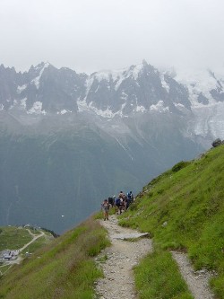 Walking up to Le Brevant