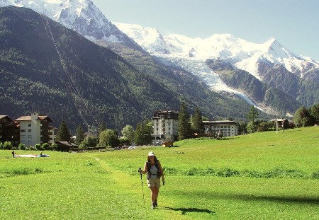 Heading back across the Paraglider landing field to our apartment