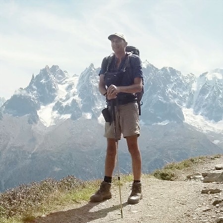 The Argentiere Glacier on the opposite side of the valley