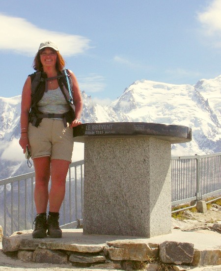 At the top
